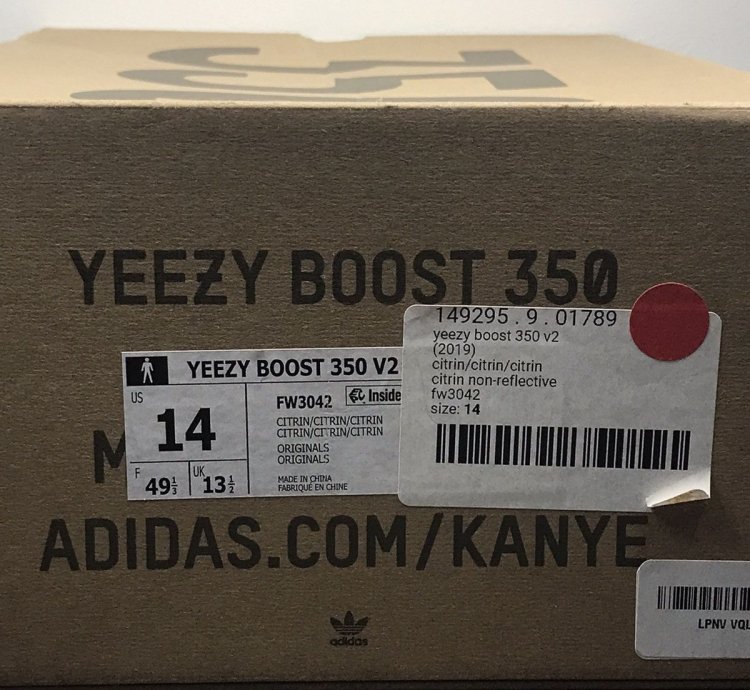 Adidas Yeezy Boost 350 V2 Citrin Non Reflective