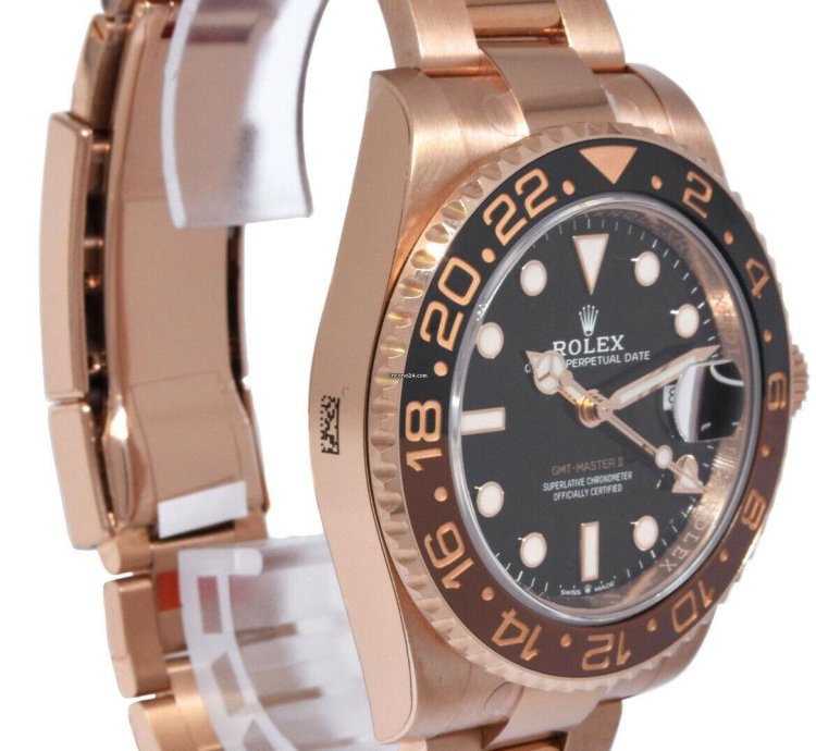 Rolex Gmt-master Ii Nos Rolex Gmt-master Ii 18k Everose Gold Root Beer Ceramic Bezel 21 126715
