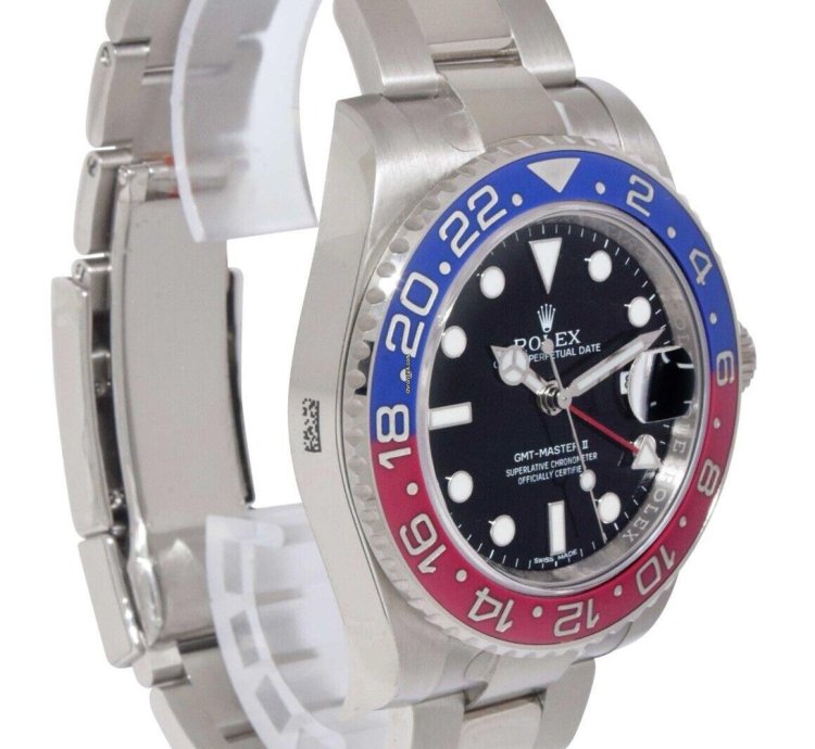 Rolex Gmt-master Ii Nos Rolex Gmt-master Ii 18k White Gold Ceramic Pepsi Watch 116719