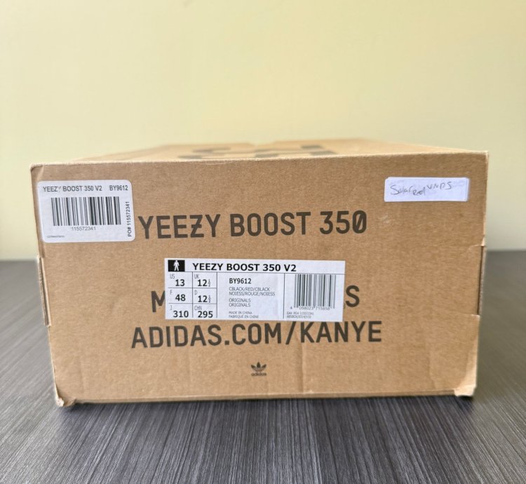 Adidas Yeezy Boost 350 V2 Core Black Red Mens Sneakers Us 13