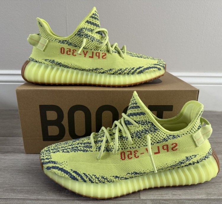 Adidas Yeezy Boost 350 V2 Semi Frozen Yellow B37572 Sz 12