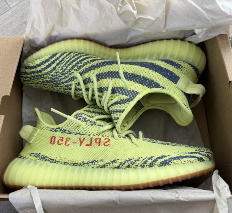 Adidas Yeezy Boost 350 V2 Semi Frozen Yellow B37572 Sz 12