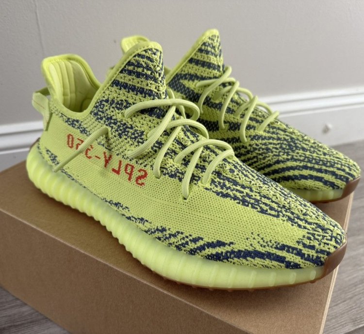 Adidas Yeezy Boost 350 V2 Semi Frozen Yellow B37572 Sz 12