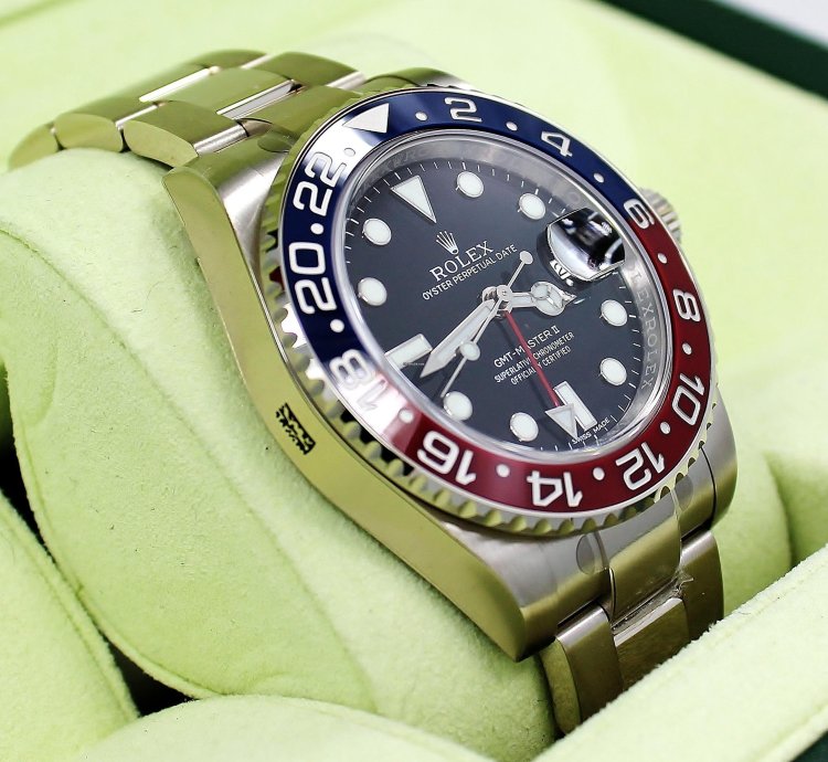 Rolex Gmt-master Ii Pepsi 116719 Blro Ceramic Bezel 18k White Gold Box Papers New Ful Stickers
