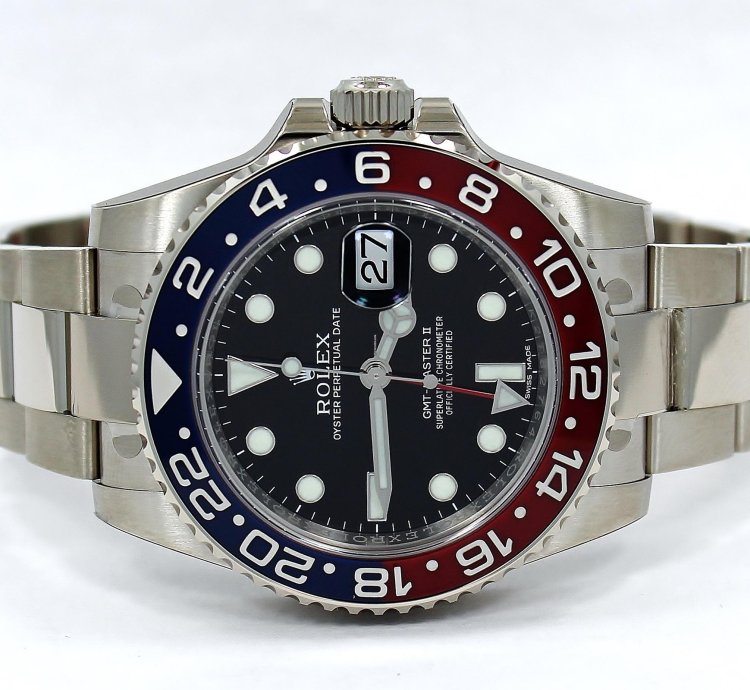 Rolex Gmt-master Ii Pepsi 116719 Blro Ceramic Bezel 18k White Gold Box Papers New Ful Stickers