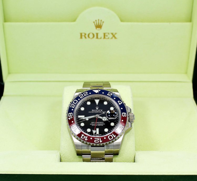 Rolex Gmt-master Ii Pepsi 116719 Blro Ceramic Bezel 18k White Gold Box Papers New Ful Stickers