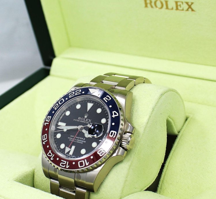 Rolex Gmt-master Ii Pepsi 116719 Blro Ceramic Bezel 18k White Gold Box Papers New Ful Stickers