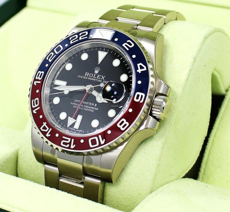 Rolex Gmt-master Ii Pepsi 116719 Blro Ceramic Bezel 18k White Gold Box Papers New Ful Stickers