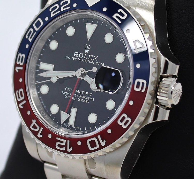 Rolex Gmt-master Ii Pepsi 116719 Blro Ceramic Bezel 18k White Gold Box Papers New Ful Stickers