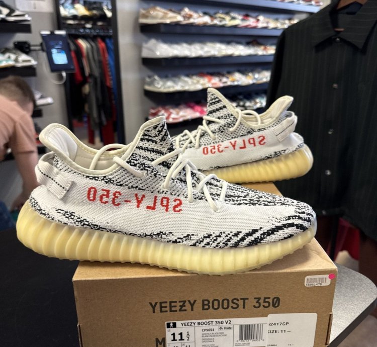 Adidas Yeezy Boost 350 V2 Zebra White Black Men Us