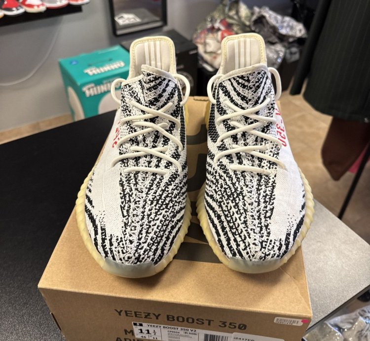 Adidas Yeezy Boost 350 V2 Zebra White Black Men Us