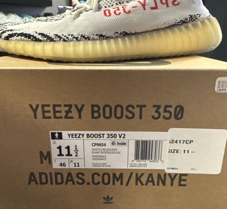 Adidas Yeezy Boost 350 V2 Zebra White Black Men Us