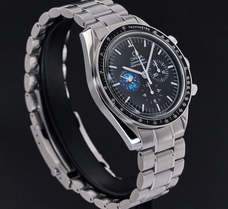 Omega 42mm 2003 1y Warranty Fullset Ref 3578 51 00 Snoopy Moonwatch Steel Black Dial Serviced