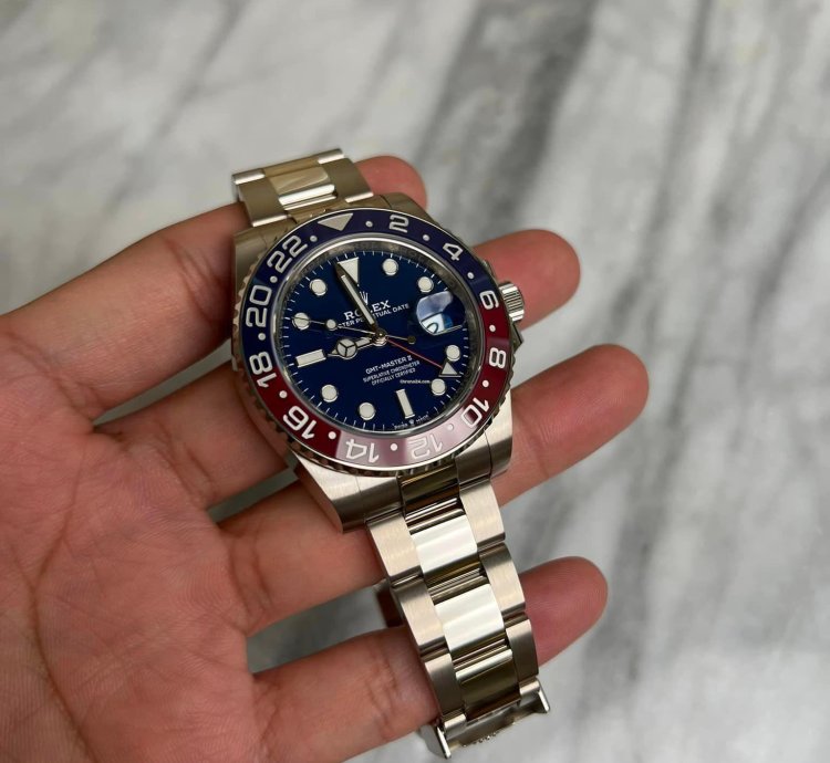 Rolex Gmt-master Ii Pepsi White Gold Blue Dial Bnib 2024
