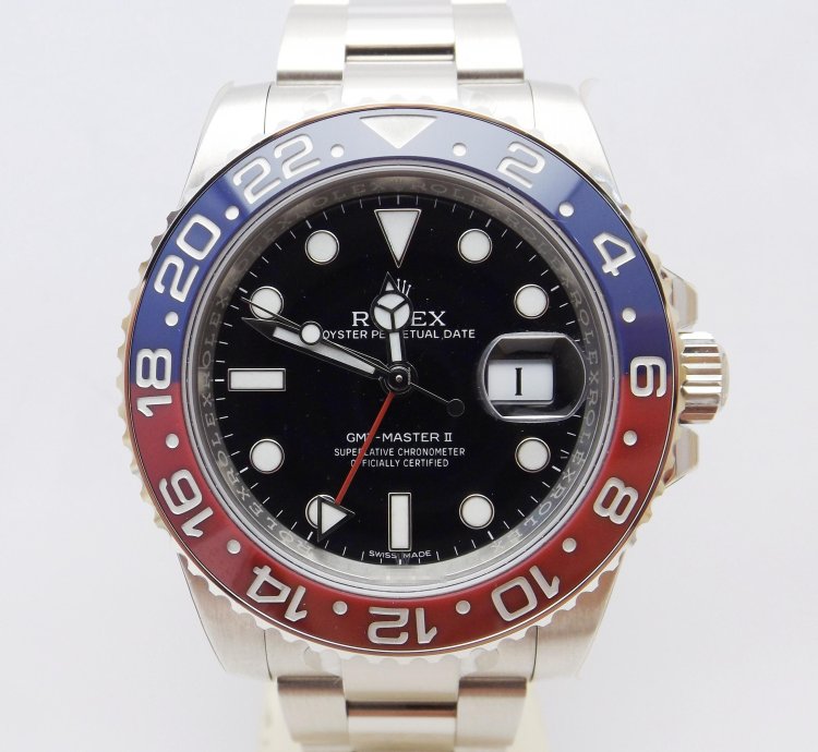 Rolex Gmt-master Ii Ref 116719blro White Gold 2016 Nos Full Stickers Full Set
