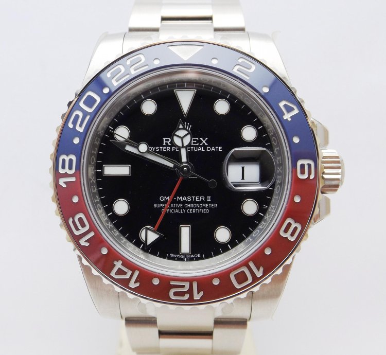 Rolex Gmt-master Ii Ref 116719blro White Gold 2016 Nos Full Stickers Full Set