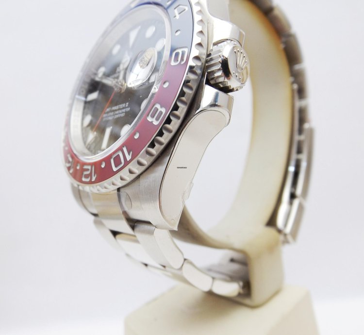 Rolex Gmt-master Ii Ref 116719blro White Gold 2016 Nos Full Stickers Full Set