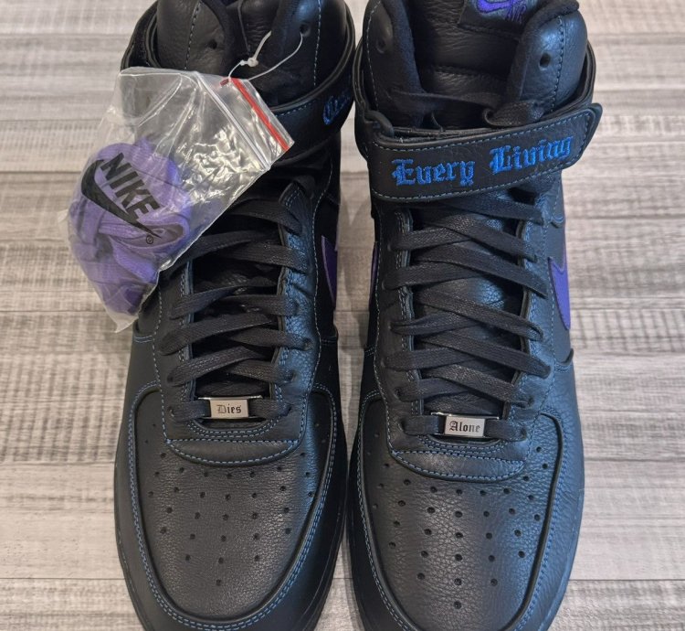 Sample Nike Air Force 1 Af1 High Vlone Purple Blue Size 12