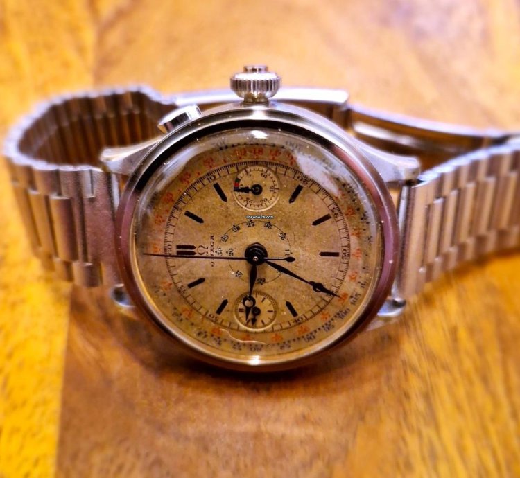 Omega Chrono Omega 33 3 Mono Pusher Con Reset In Corona