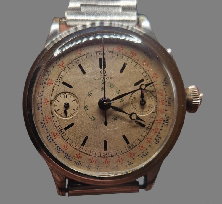 Omega Chrono Omega 33 3 Mono Pusher Con Reset In Corona