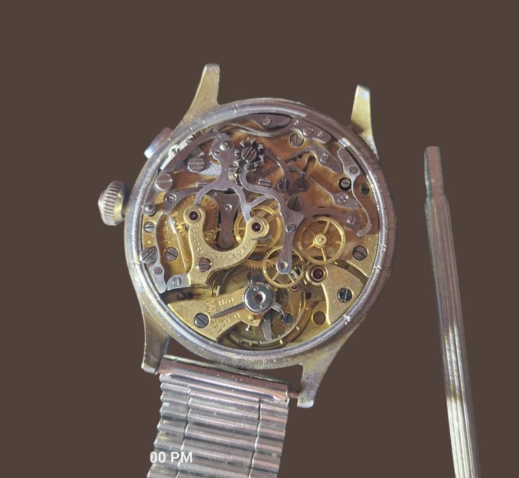 Omega Chrono Omega 33 3 Mono Pusher Con Reset In Corona
