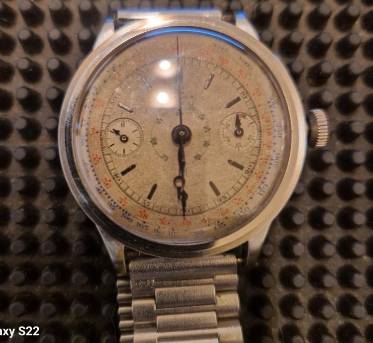 Omega Chrono Omega 33 3 Mono Pusher Con Reset In Corona