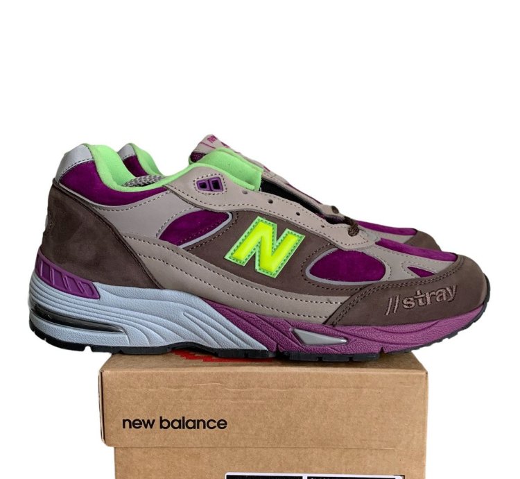 New Balance Stray Rats 991 Purple Green M991srg