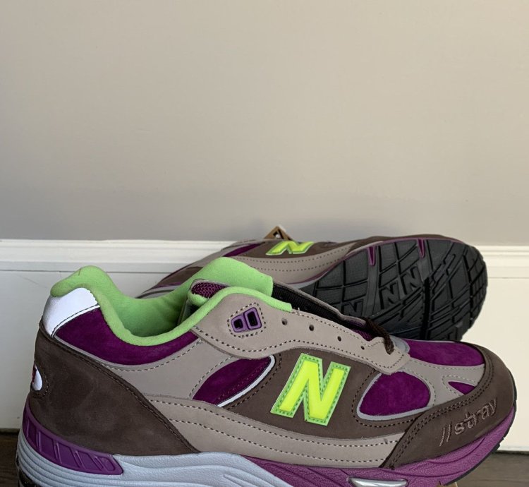 New Balance Stray Rats 991 Purple Green M991srg