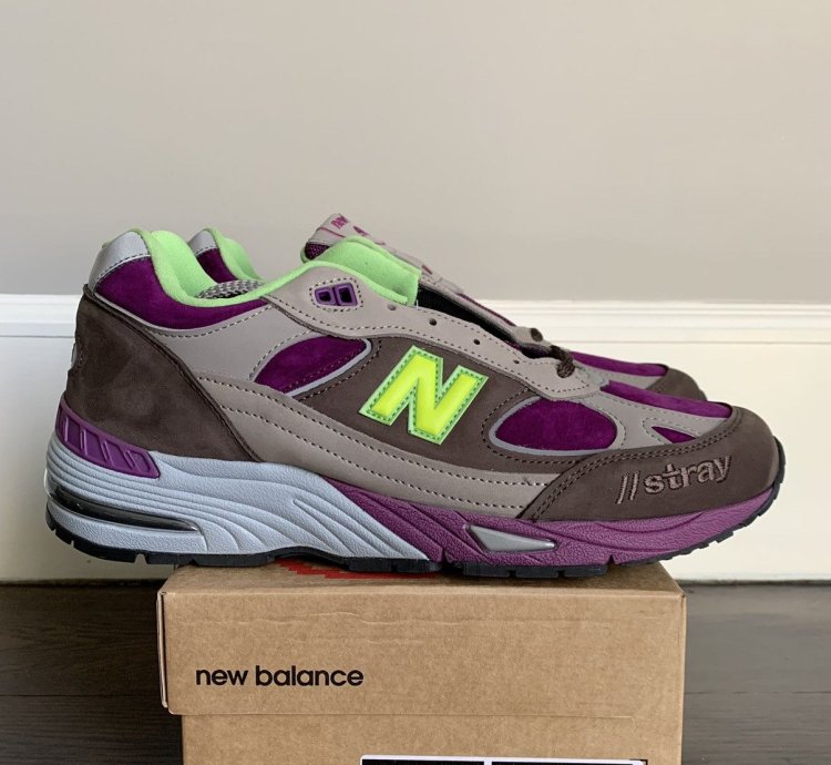 New Balance Stray Rats 991 Purple Green M991srg