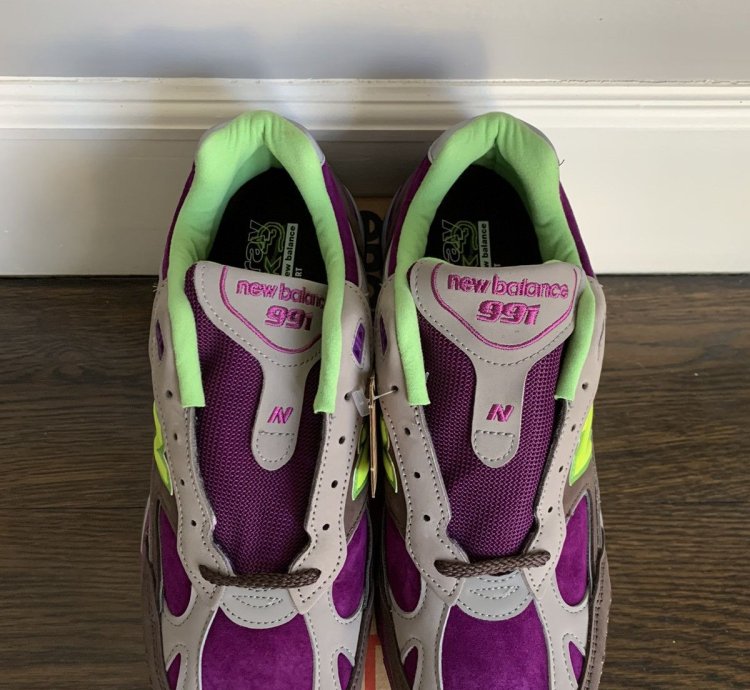 New Balance Stray Rats 991 Purple Green M991srg