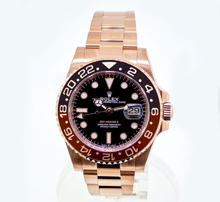 Rolex Gmt-master Ii Root Beer 40mm Everose Gold Black Dial Brown Black Bezel 126715chn