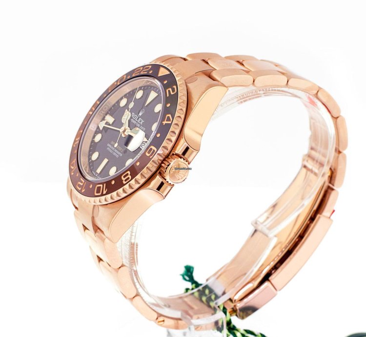 Rolex Gmt-master Ii Root Beer 40mm Everose Gold Black Dial Brown Black Bezel 126715chn