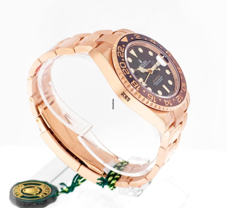 Rolex Gmt-master Ii Root Beer 40mm Everose Gold Black Dial Brown Black Bezel 126715chn
