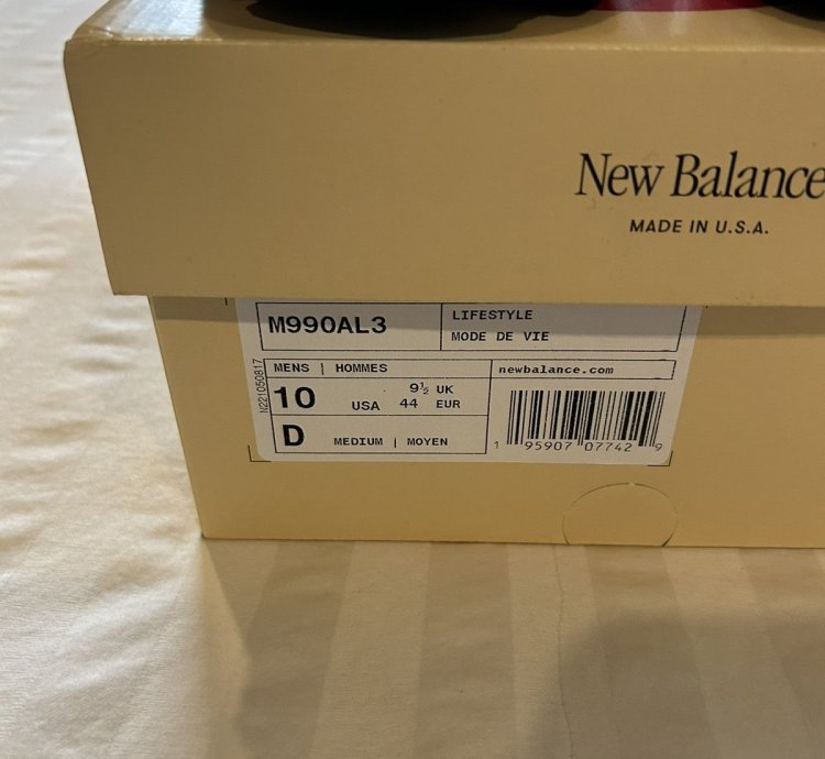 New Balance Teddy Santis 990v3 Sea Salt Size 10