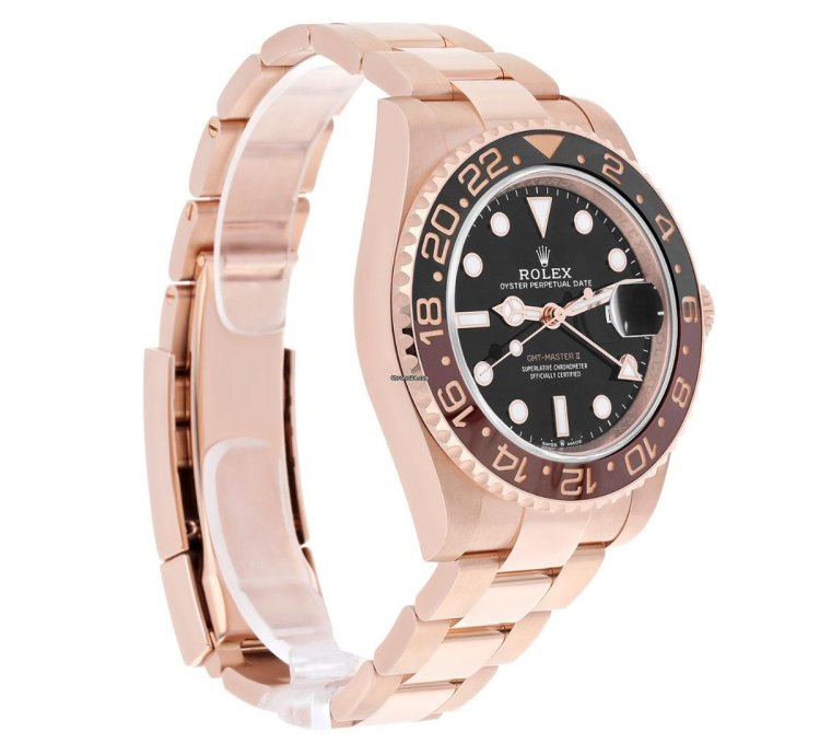 Rolex Gmt-master Ii Rootbeer 40mm Oyster 126715chnr Rose Gold Watch Black Dial 2024