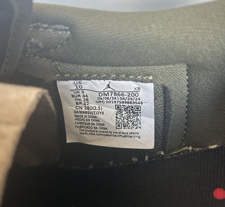 Size 10 - Jordan 1 Low Travis Scott Medium Olive Dm7866-200