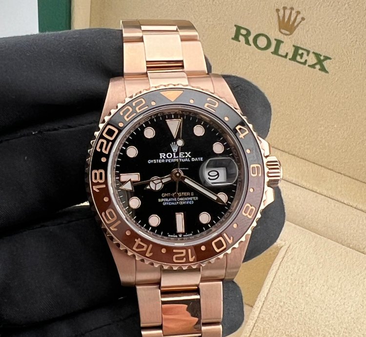 Rolex Gmt-master Ii Rootbeer Full Rose Gold