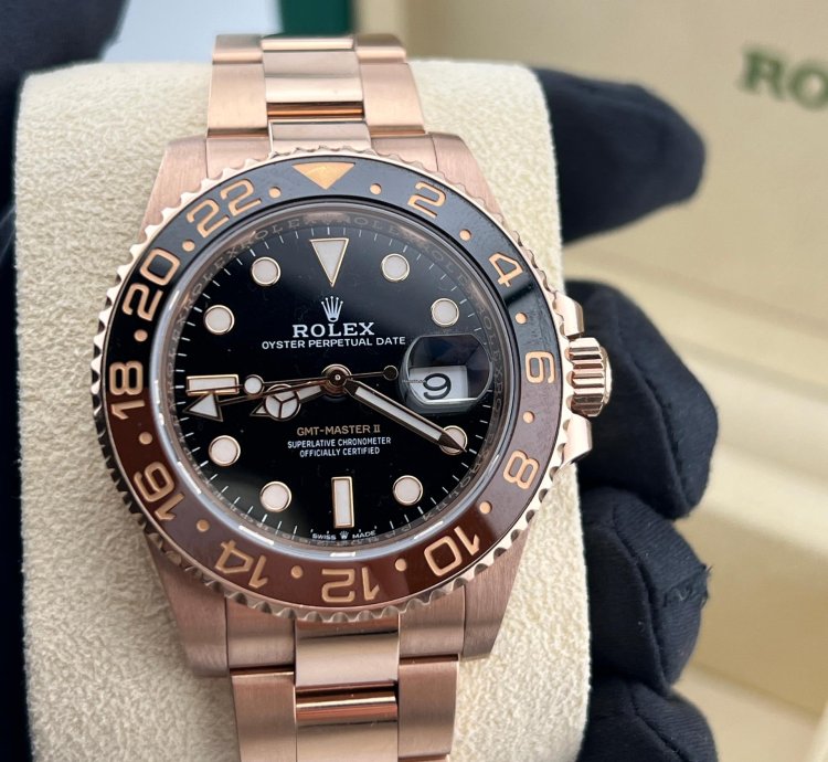 Rolex Gmt-master Ii Rootbeer Full Rose Gold