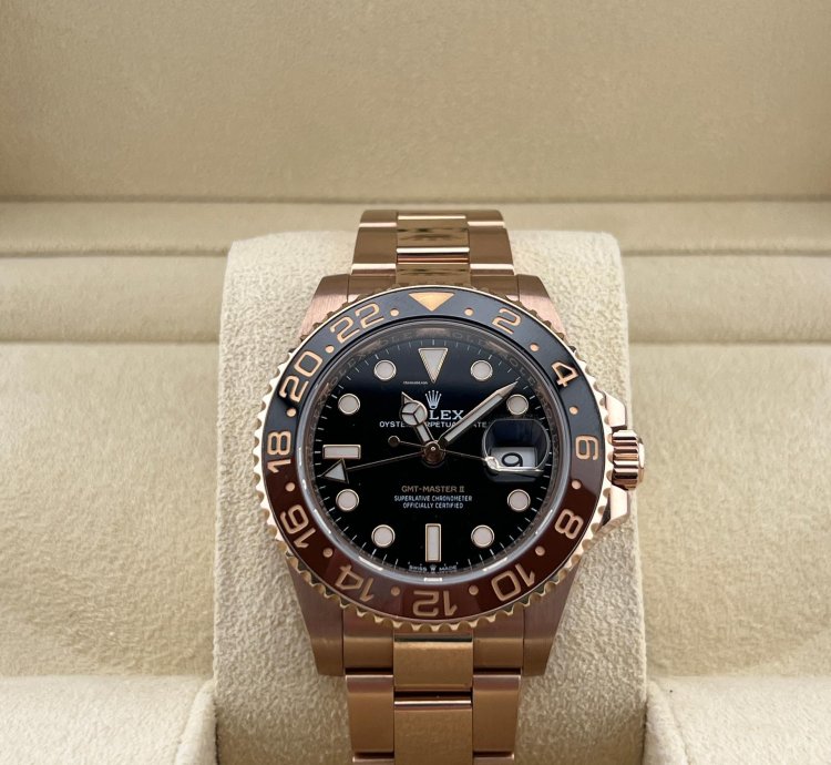 Rolex Gmt-master Ii Rootbeer Full Rose Gold