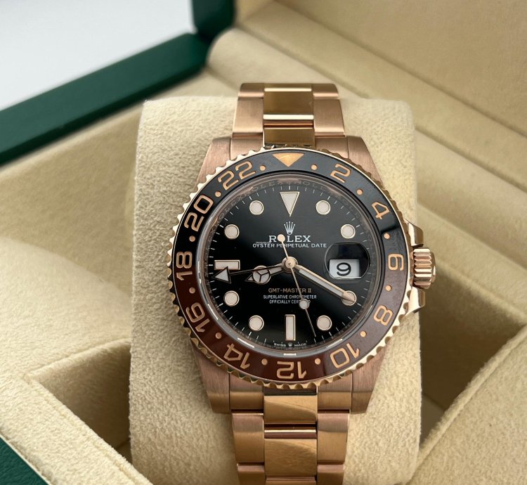 Rolex Gmt-master Ii Rootbeer Full Rose Gold