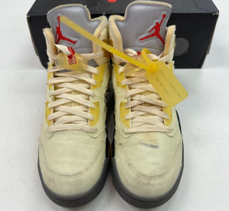 Size 10 - Nike Air Jordan 5 Retro Off-white Sail Dh8565-100