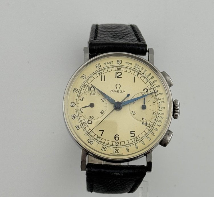Omega Chronograph Calibre 33 3 Acier Staybrite Top Condition Swiss Made