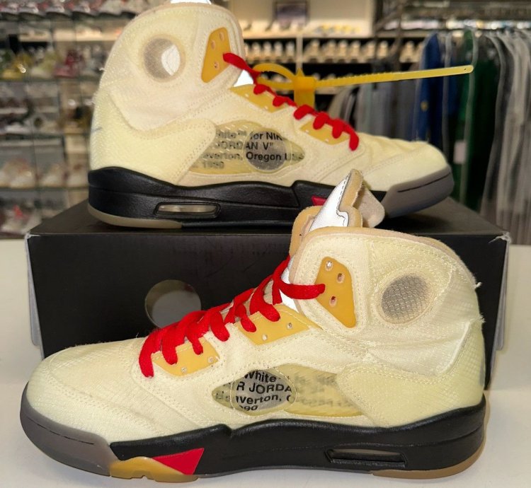 Size 10 - Nike Air Jordan 5 Sp Off-white Sail dh8565-100