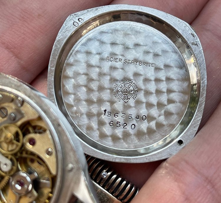 Omega Classic 1930s Single Pusher Chronograph Ref Ck 808 Enamel Dial