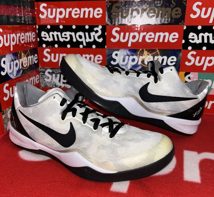 Nike Kobe 8 Tb White Black 599520-111 Size 14