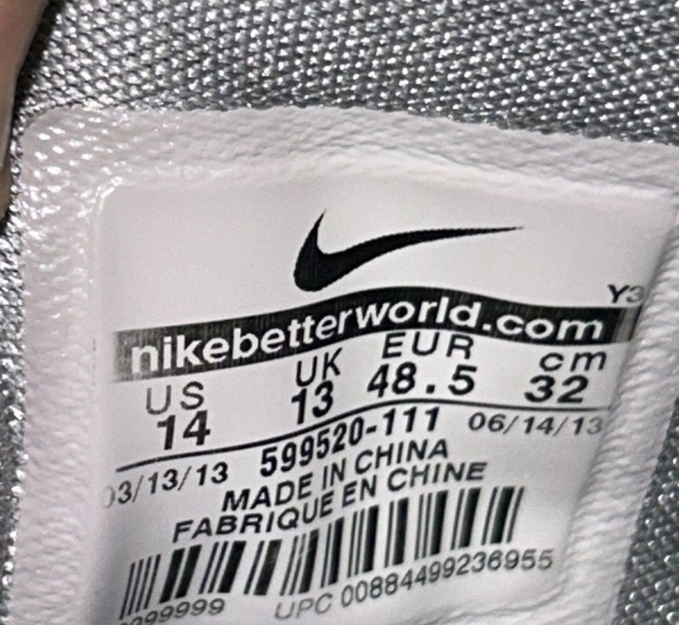 Nike Kobe 8 Tb White Black 599520-111 Size 14