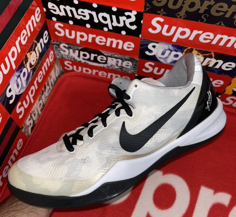 Nike Kobe 8 Tb White Black 599520-111 Size 14
