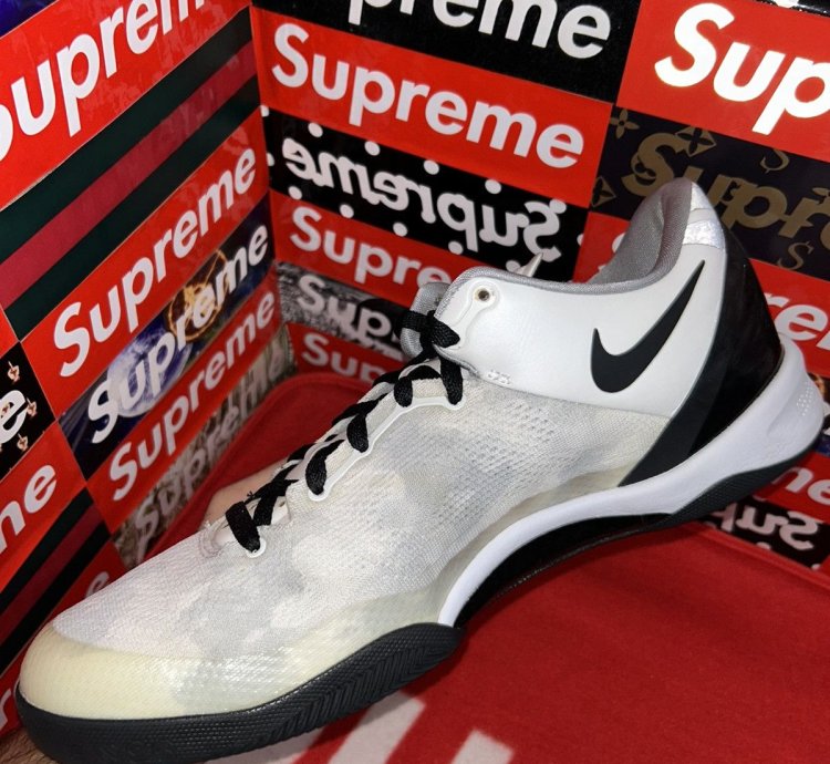 Nike Kobe 8 Tb White Black 599520-111 Size 14