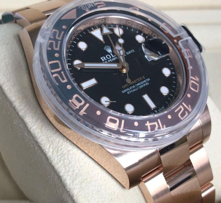 Rolex Gmt-master Ii Rose Gold - Rootbeer 126715chnr Unworn