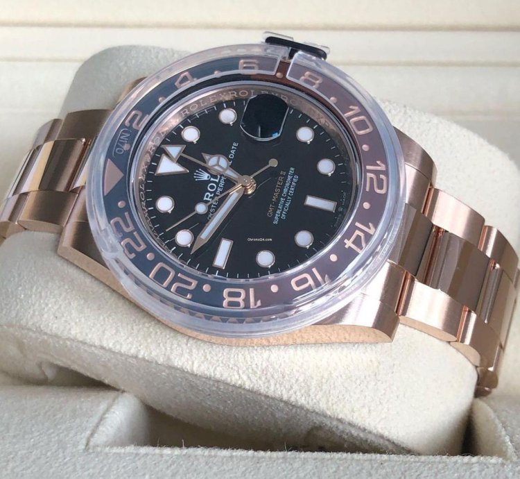 Rolex Gmt-master Ii Rose Gold - Rootbeer 126715chnr Unworn